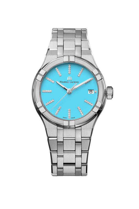 AIKON QUARZ COLOURS mit Diamanten Armbanduhr 35 MM