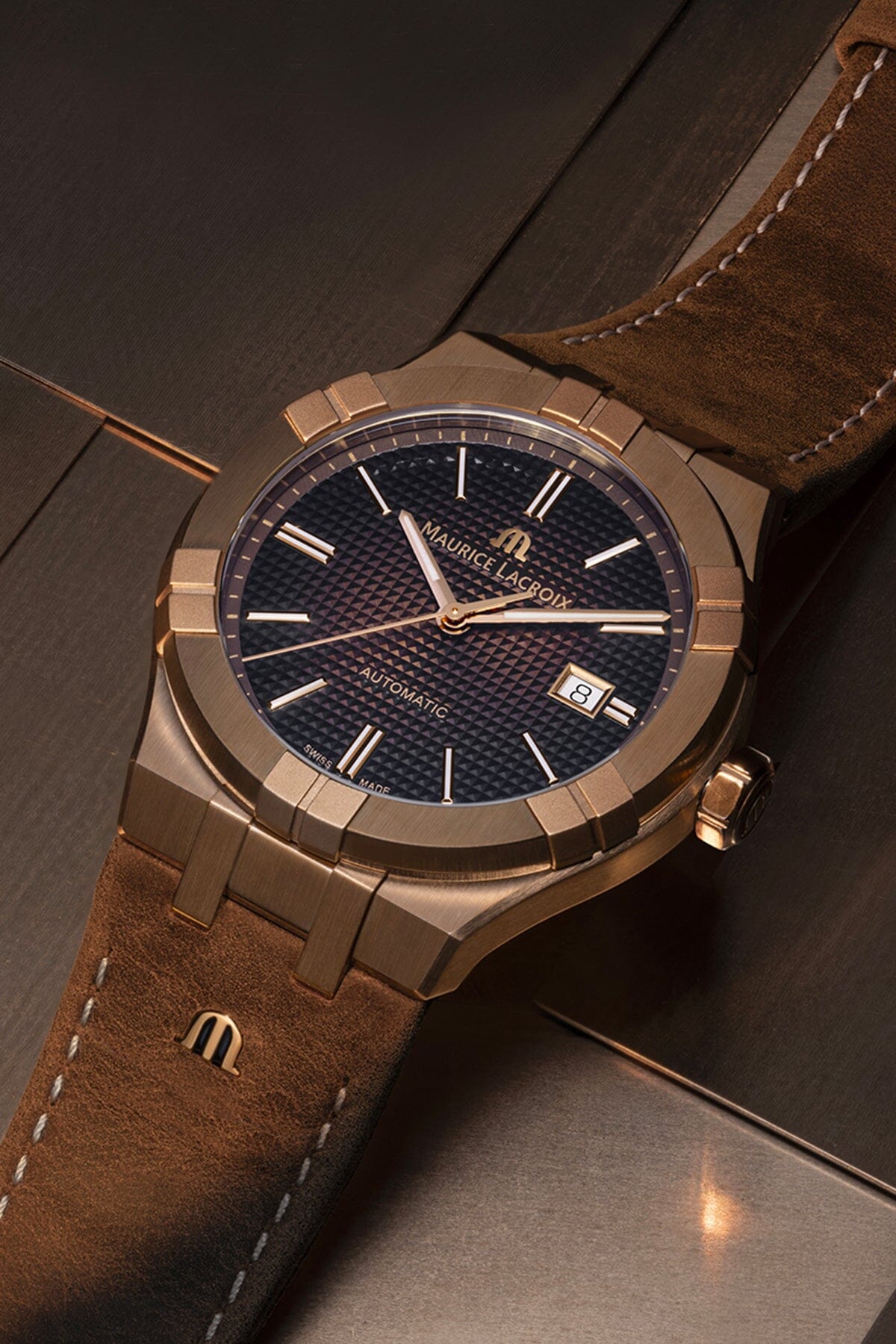 AIKON AUTOMATIC BRONZE 42 mm Armbanduhr Maurice Lacroix