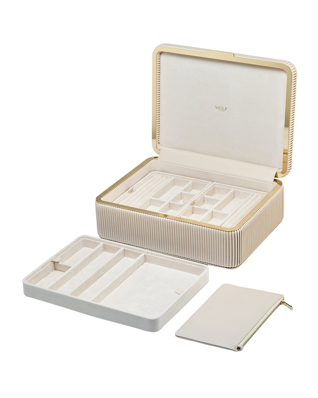 Bella Large Jewellery Box Bone WOLF1834