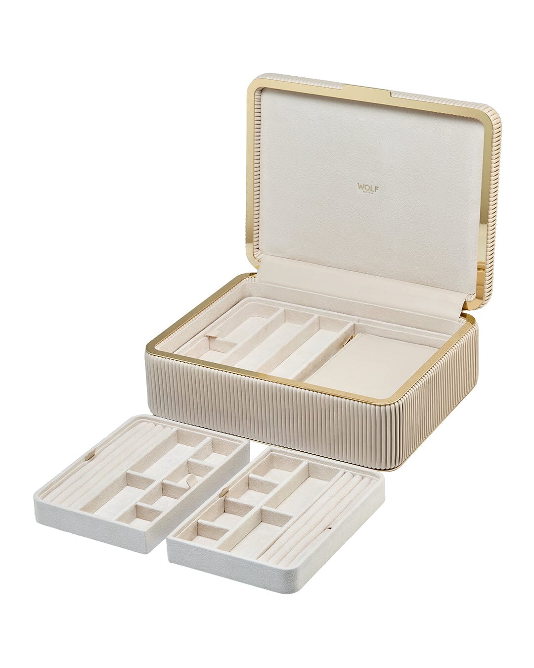 Bella Large Jewellery Box Bone WOLF1834