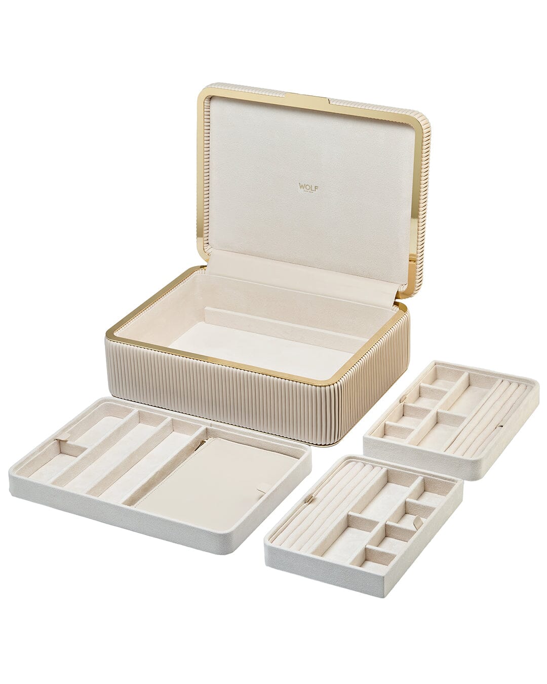 Bella Large Jewellery Box Bone WOLF1834