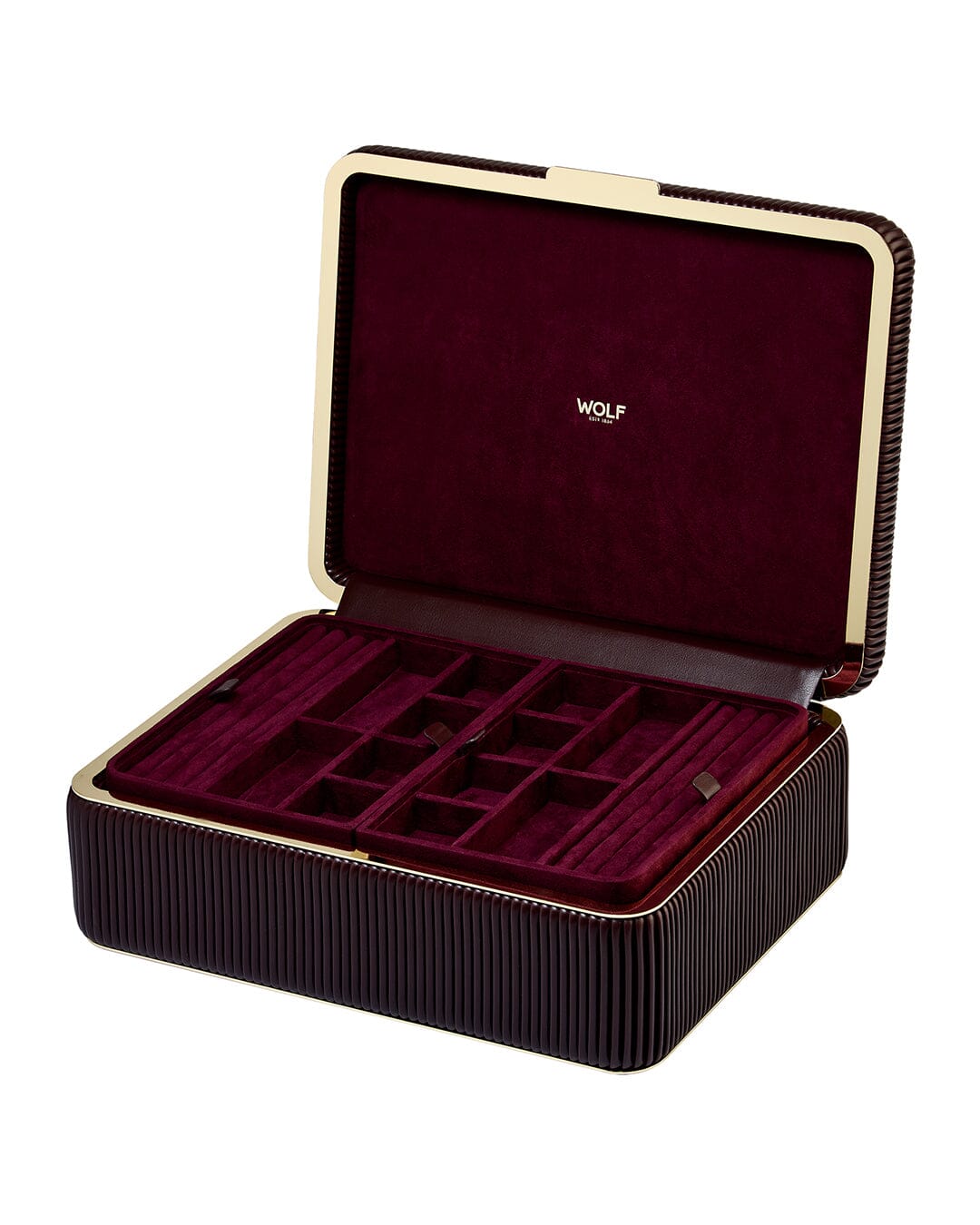 Bella Large Jewellery Box Bordeaux WOLF1834