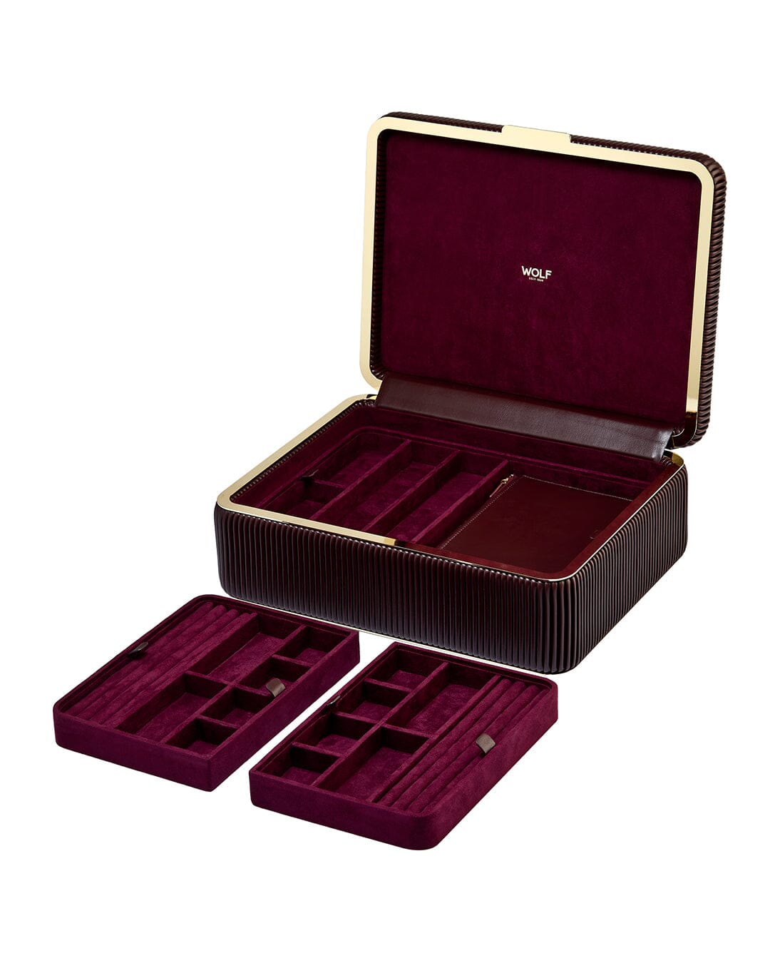 Bella Large Jewellery Box Bordeaux WOLF1834