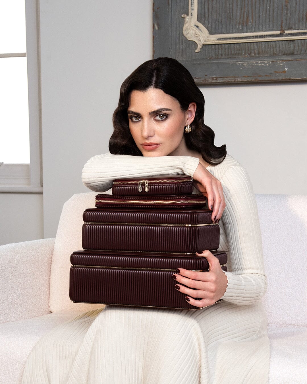 Bella Large Jewellery Box Bordeaux WOLF1834