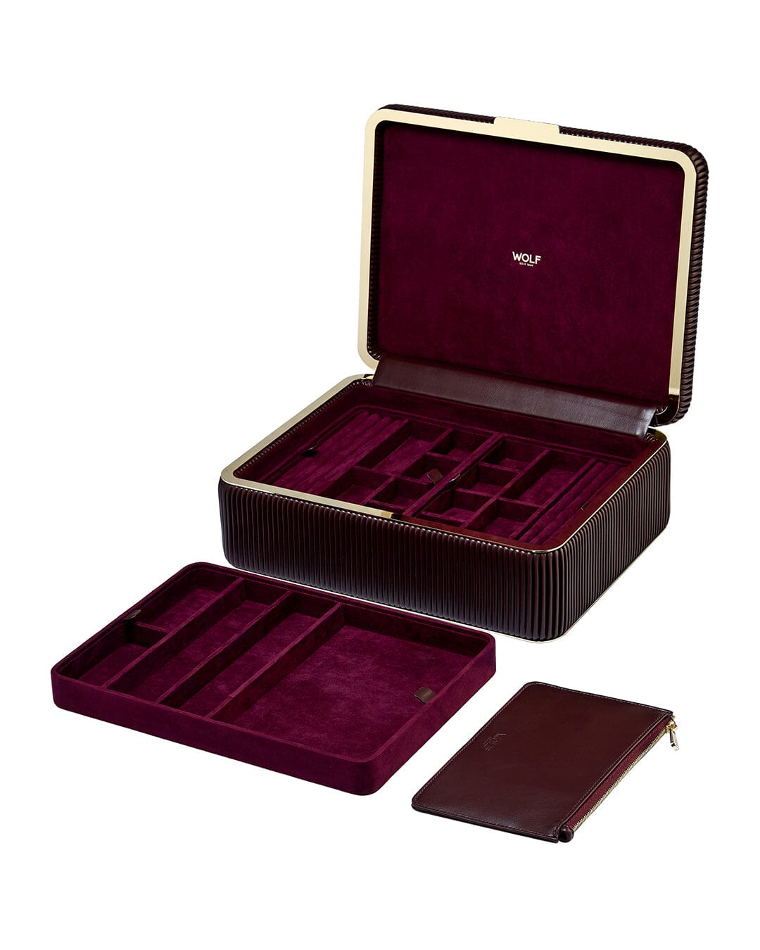 Bella Large Jewellery Box Bordeaux WOLF1834