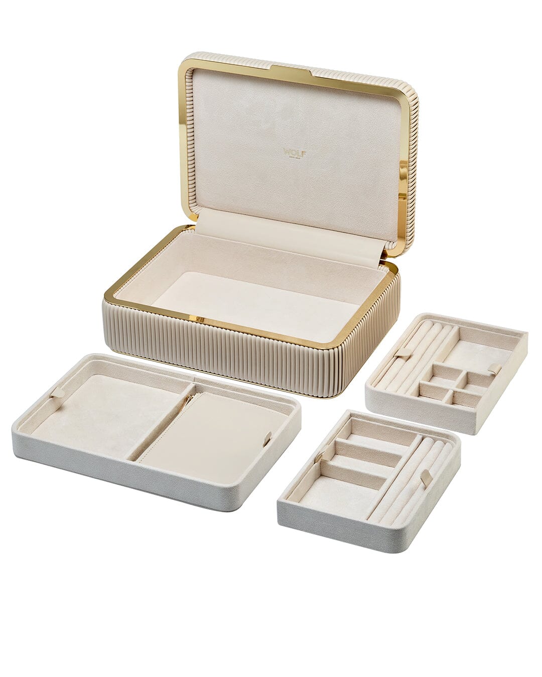 Bella Medium Jewellery Box Bone WOLF1834