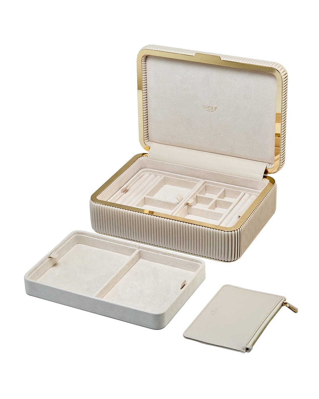 Bella Medium Jewellery Box Bone WOLF1834