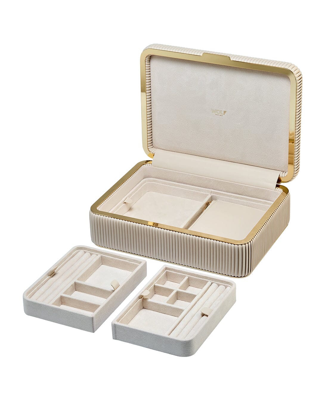Bella Medium Jewellery Box Bone WOLF1834