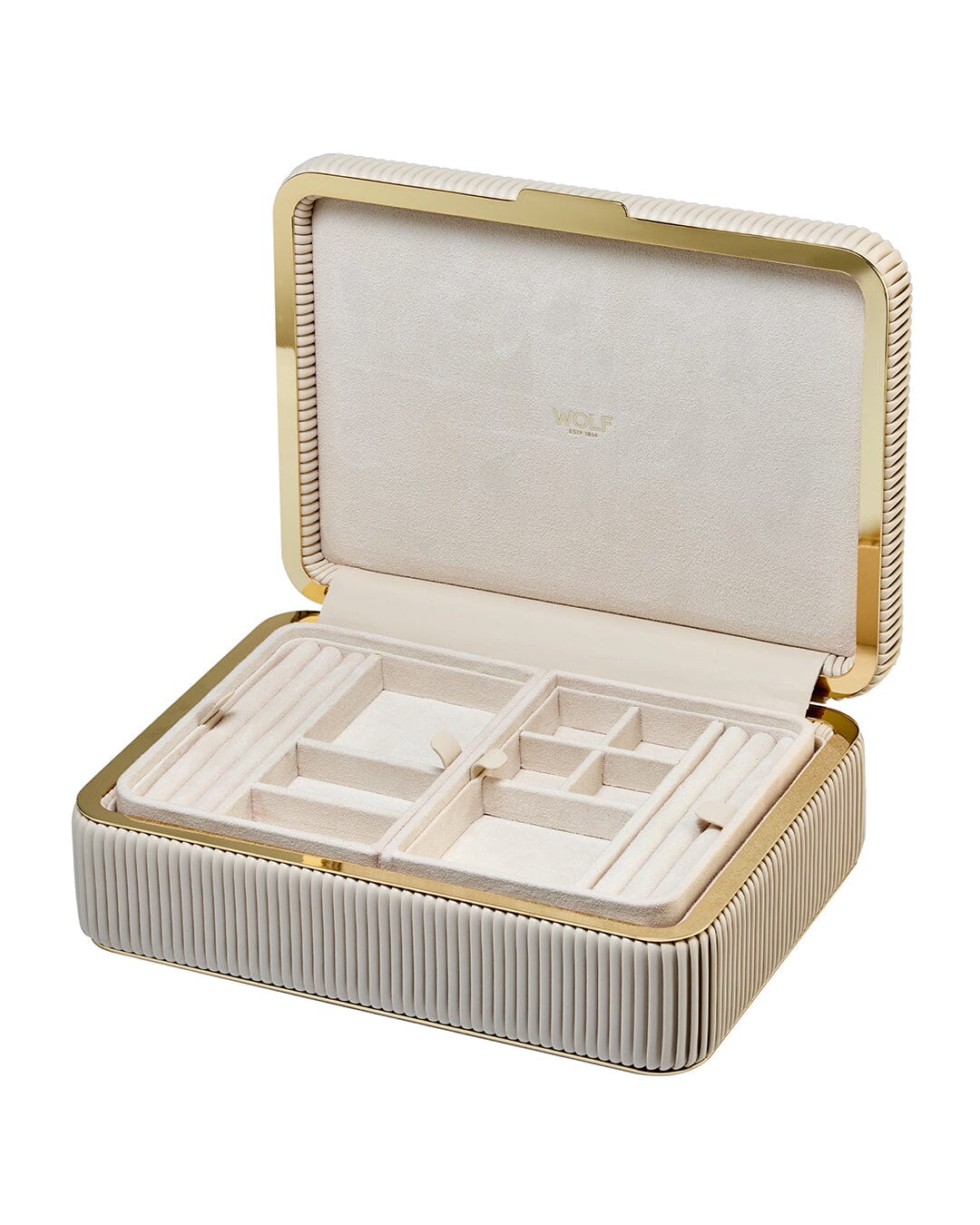 Bella Medium Jewellery Box Bone WOLF1834