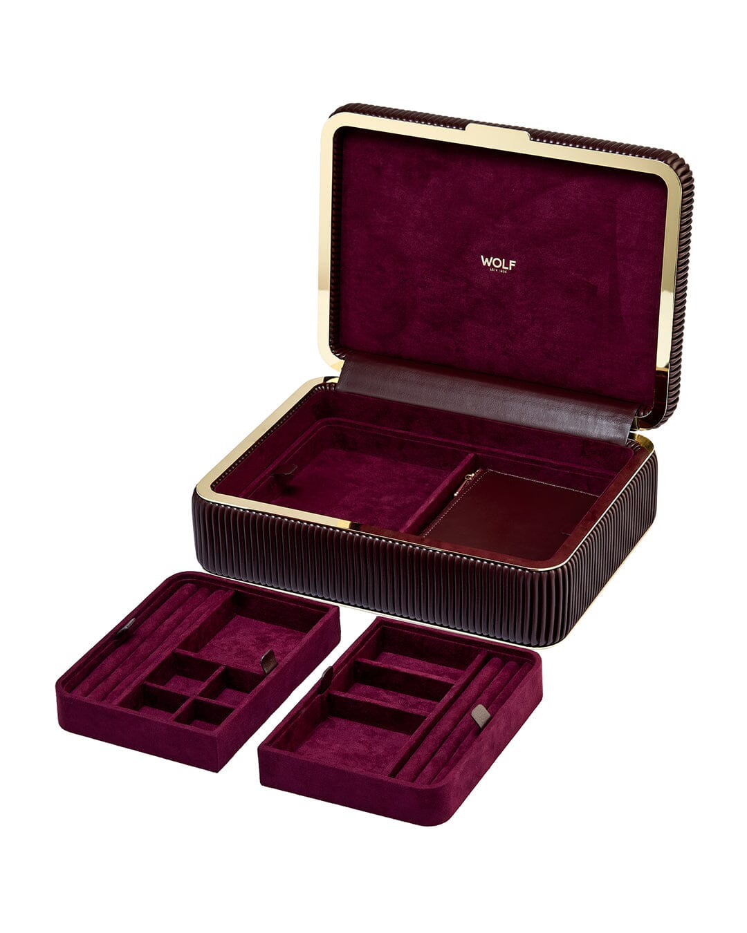 Bella Medium Jewellery Box Bordeaux WOLF1834