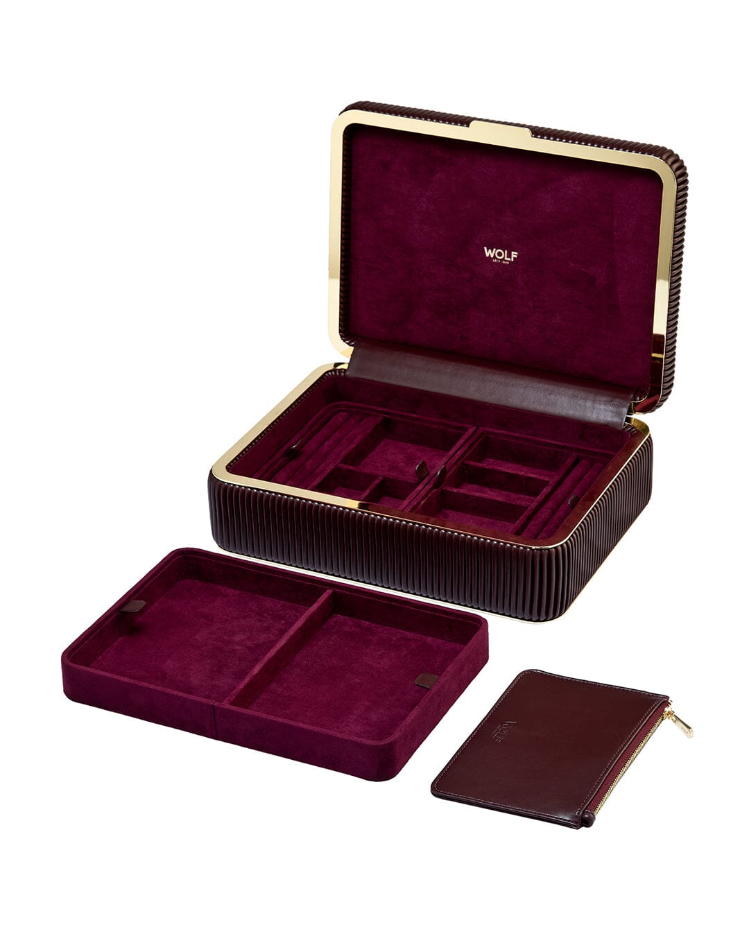 Bella Medium Jewellery Box Bordeaux WOLF1834