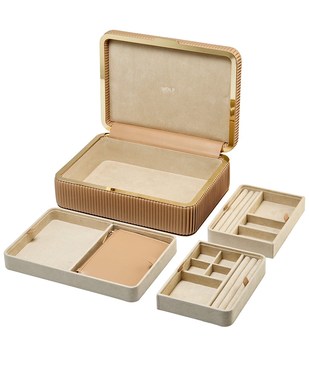 Bella Medium Jewellery Box Mocca WOLF1834