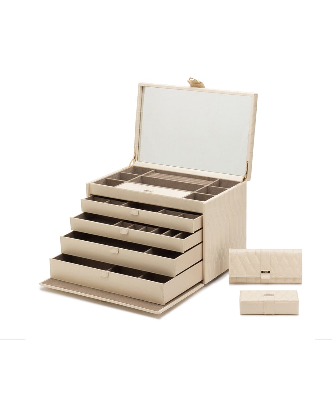 CAROLINE Extra Large Schmuckkoffer Ivory Schmuckkoffer WOLF