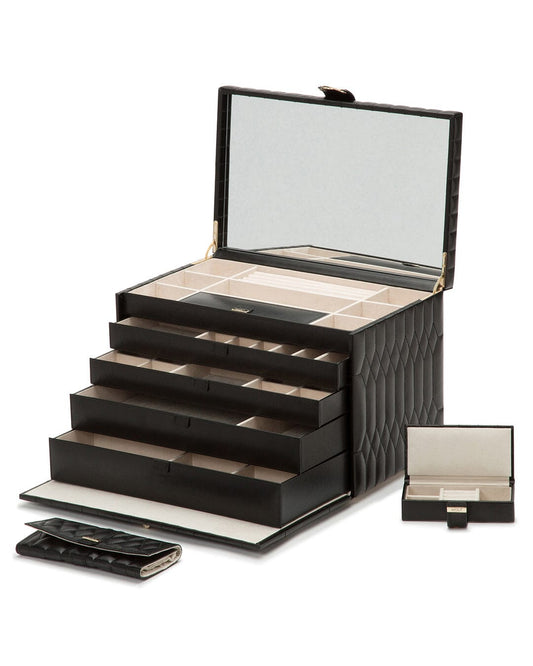 CAROLINE Extra Large Schmuckkoffer Schwarz Schmuckkoffer WOLF