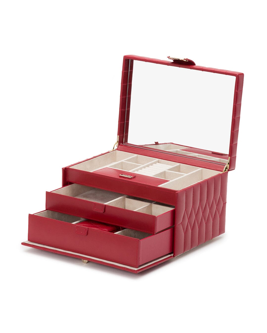 CAROLINE Medium Schmuckkoffer Rot Schmuckkoffer WOLF
