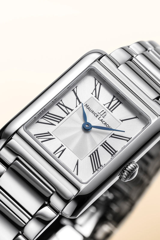 FIABA Square Armbanduhr Edelstahl Silber Armbanduhr Maurice Lacroix
