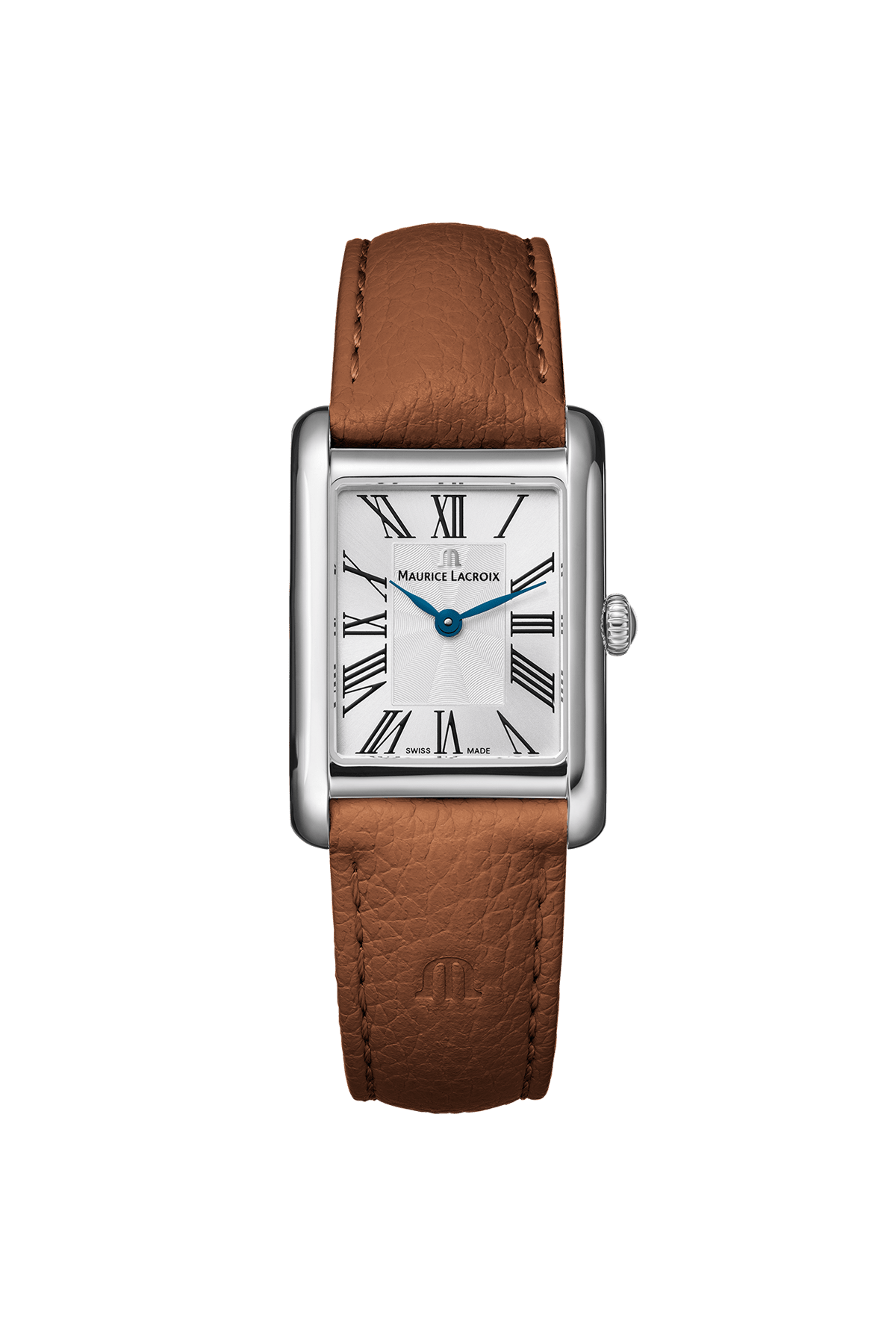 FIABA Square Armbanduhr Silber/Braun Armbanduhr Maurice Lacroix