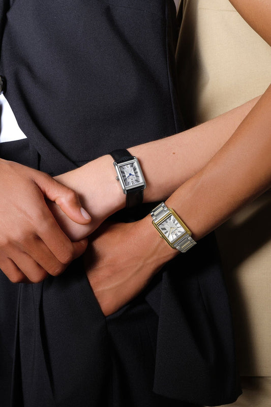 FIABA Square Armbanduhr Silber/Schwarz Armbanduhr Maurice Lacroix