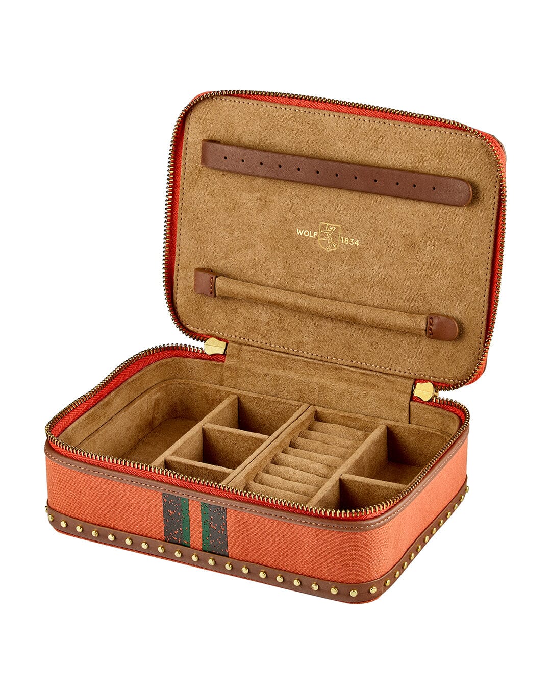 IDA Travel Zip Schmucketui Orange Schmuckkoffer WOLF