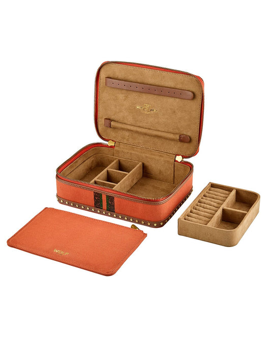 IDA Travel Zip Schmucketui Orange Schmuckkoffer WOLF