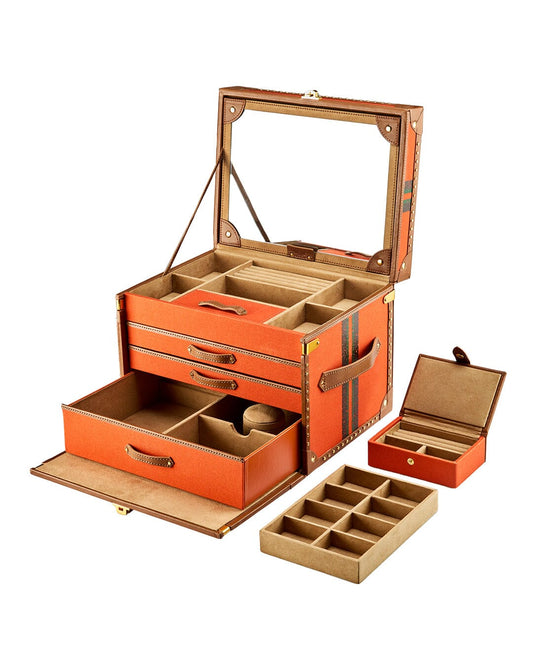 IDA Trunk Jewellery Box | Schmuckkoffer Orange Schmuckkoffer WOLF