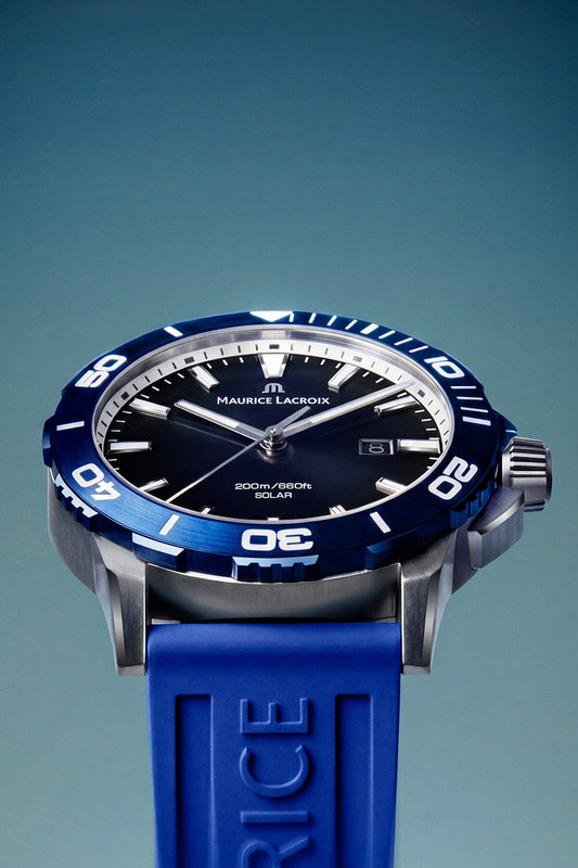 Maurice Lacroix Pontos S Solar Date – Blaues Kautschukarmband Herrenuhr Maurice Lacroix