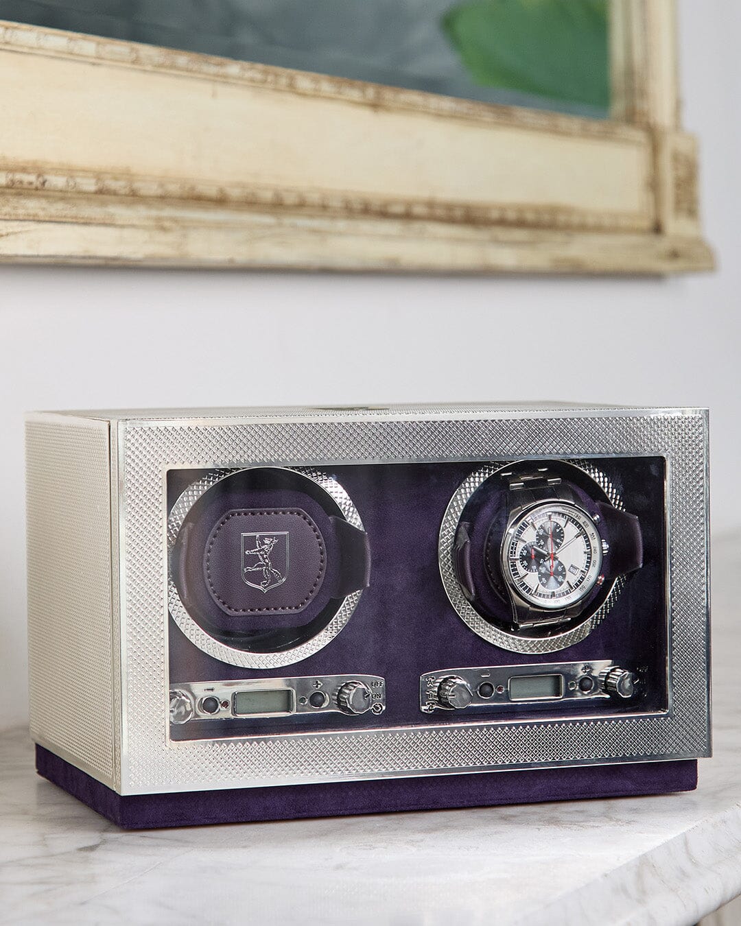 Silver Double Watch Winder - 999er Reinsilber 2-fach Uhrenbeweger WOLF1834