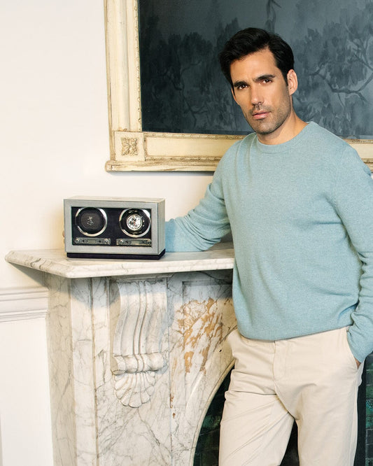 Silver Double Watch Winder - 999er Reinsilber 2-fach Uhrenbeweger WOLF1834