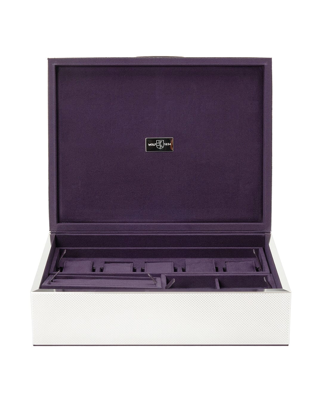 SILVER Large Watch, Jewellery and Legacy Box Uhrenbox WOLF1834