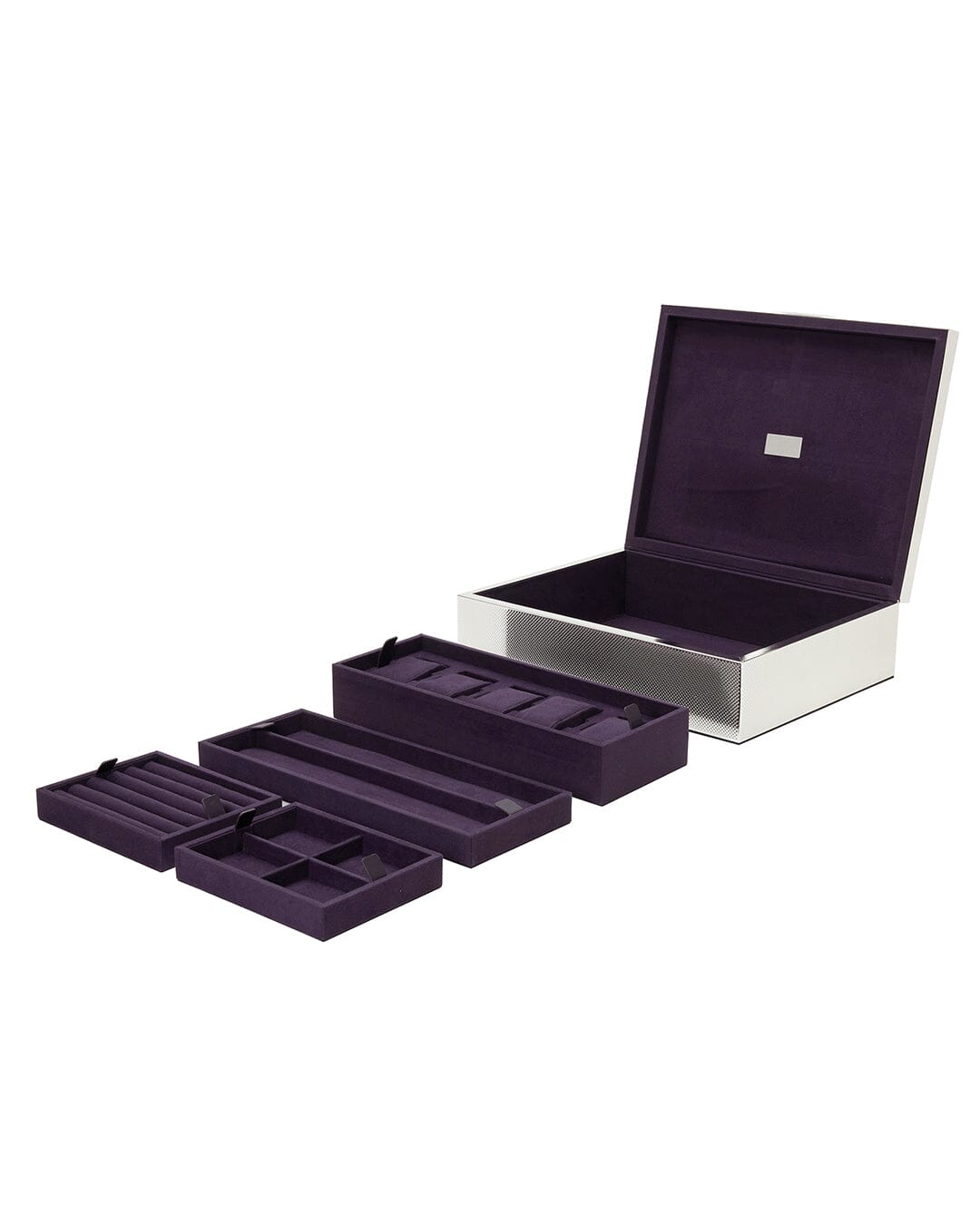 SILVER Large Watch, Jewellery and Legacy Box Uhrenbox WOLF1834