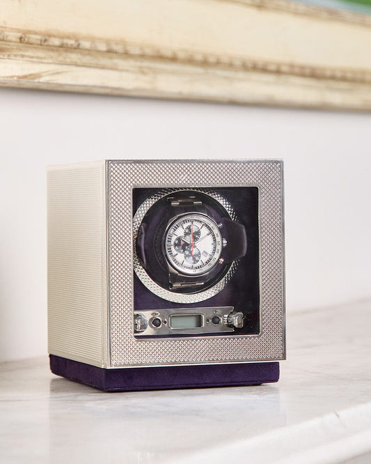 Silver Single Watch Winder - 999er Reinsilber Uhrenbeweger WOLF1834