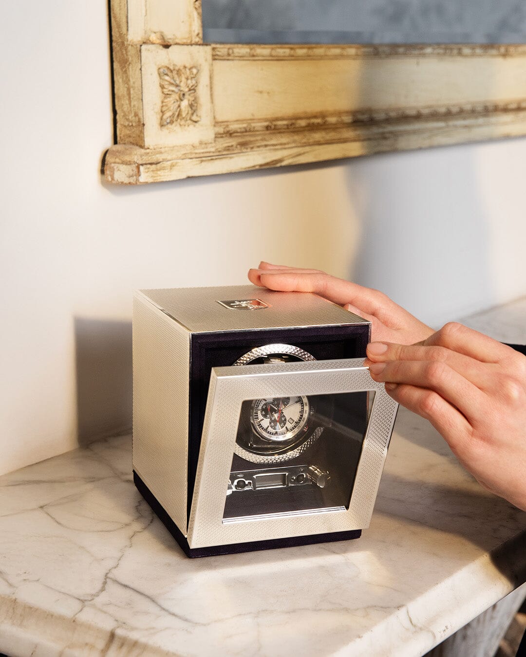 Silver Single Watch Winder - 999er Reinsilber Uhrenbeweger WOLF1834