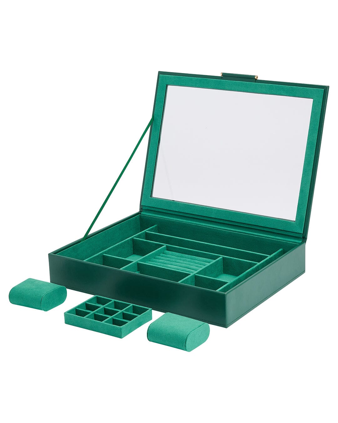 SOPHIA Schmuckbox mit Sichtfenster Forest Green Schmuckkoffer WOLF