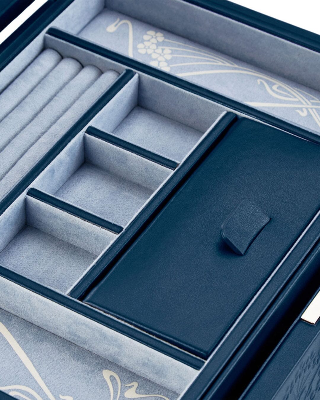 WOLF X LIBERTY All Over Ianthe Große Schmuckbox – Navy WISALUX