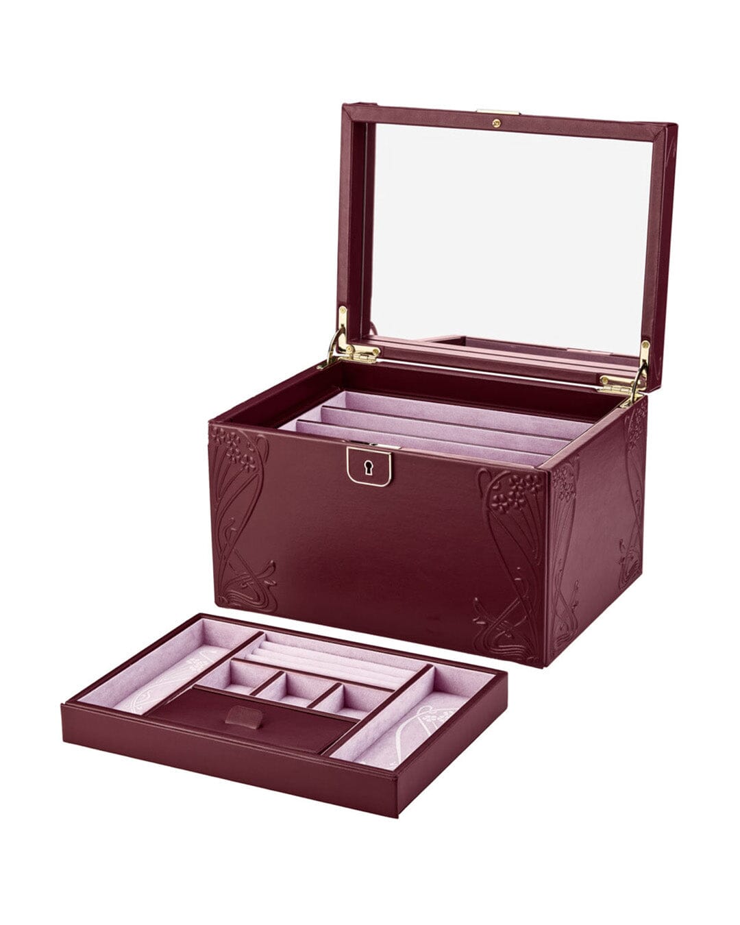 WOLF X LIBERTY Ianthe Große Schmuckbox – Burgundy WOLF1834
