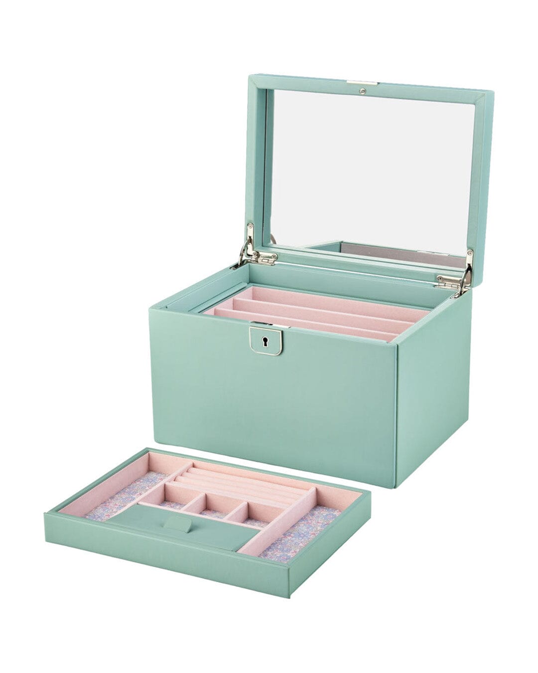 WOLF X LIBERTY Julia Interior Print Große Schmuckbox – Sage Green WOLF1834