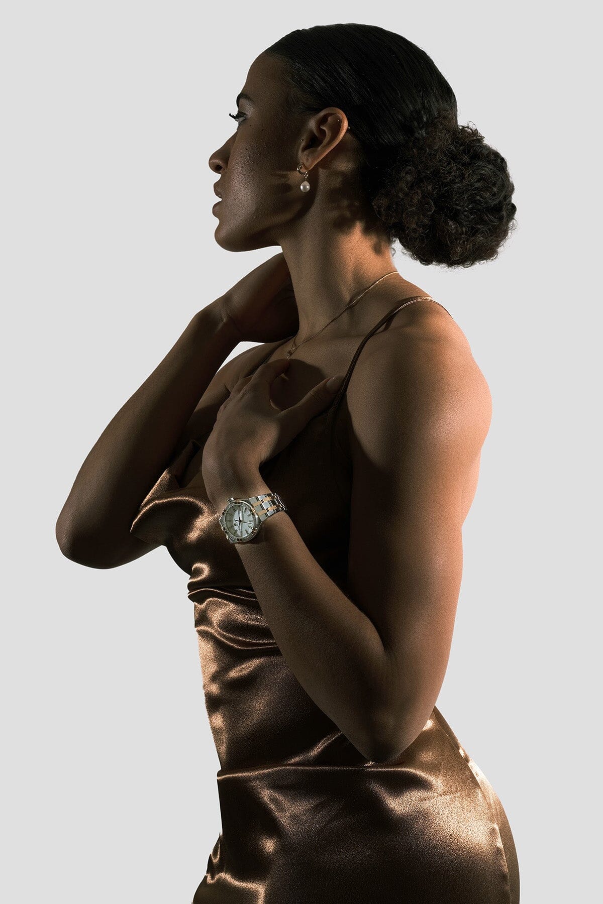 AIKON Quarz Armbanduhr mit Diamanten 35mm Armbanduhr Maurice Lacroix