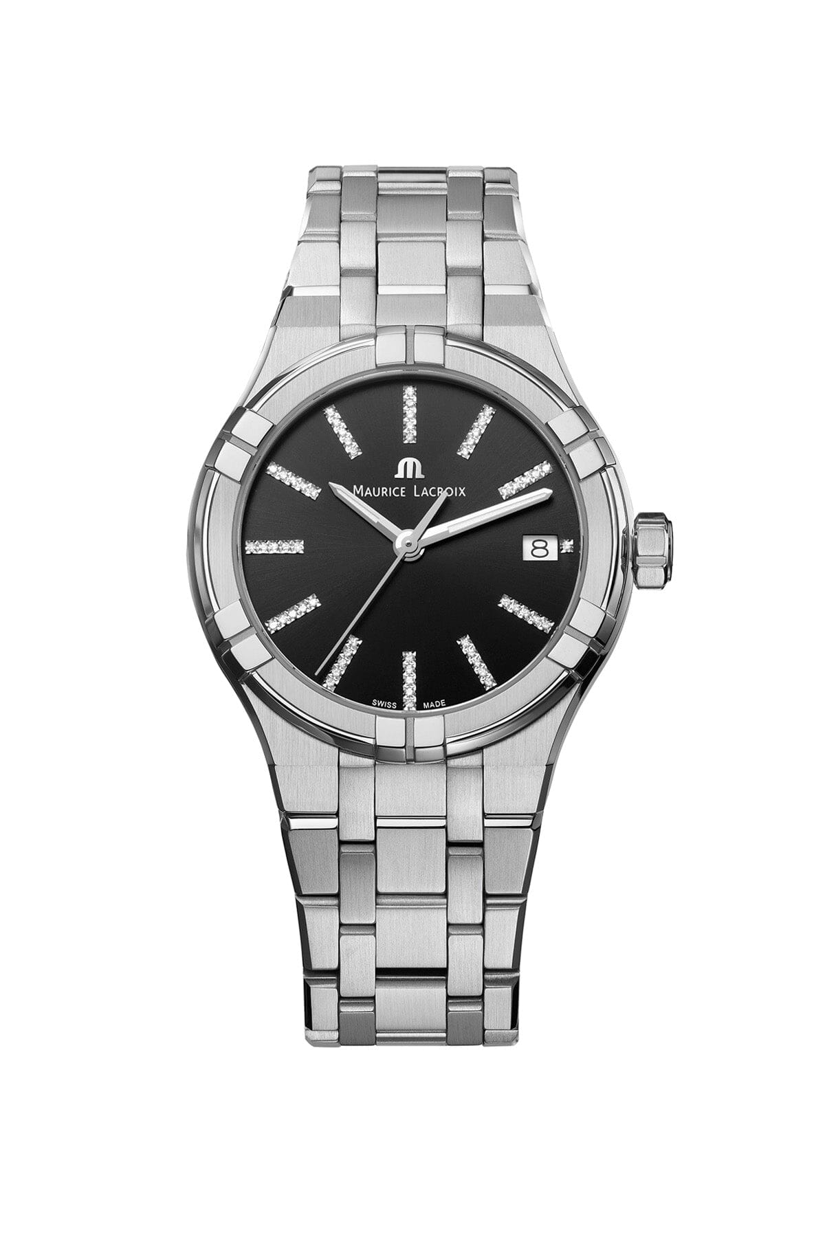 AIKON Quarz Armbanduhr mit Diamanten 35mm Armbanduhr Maurice Lacroix