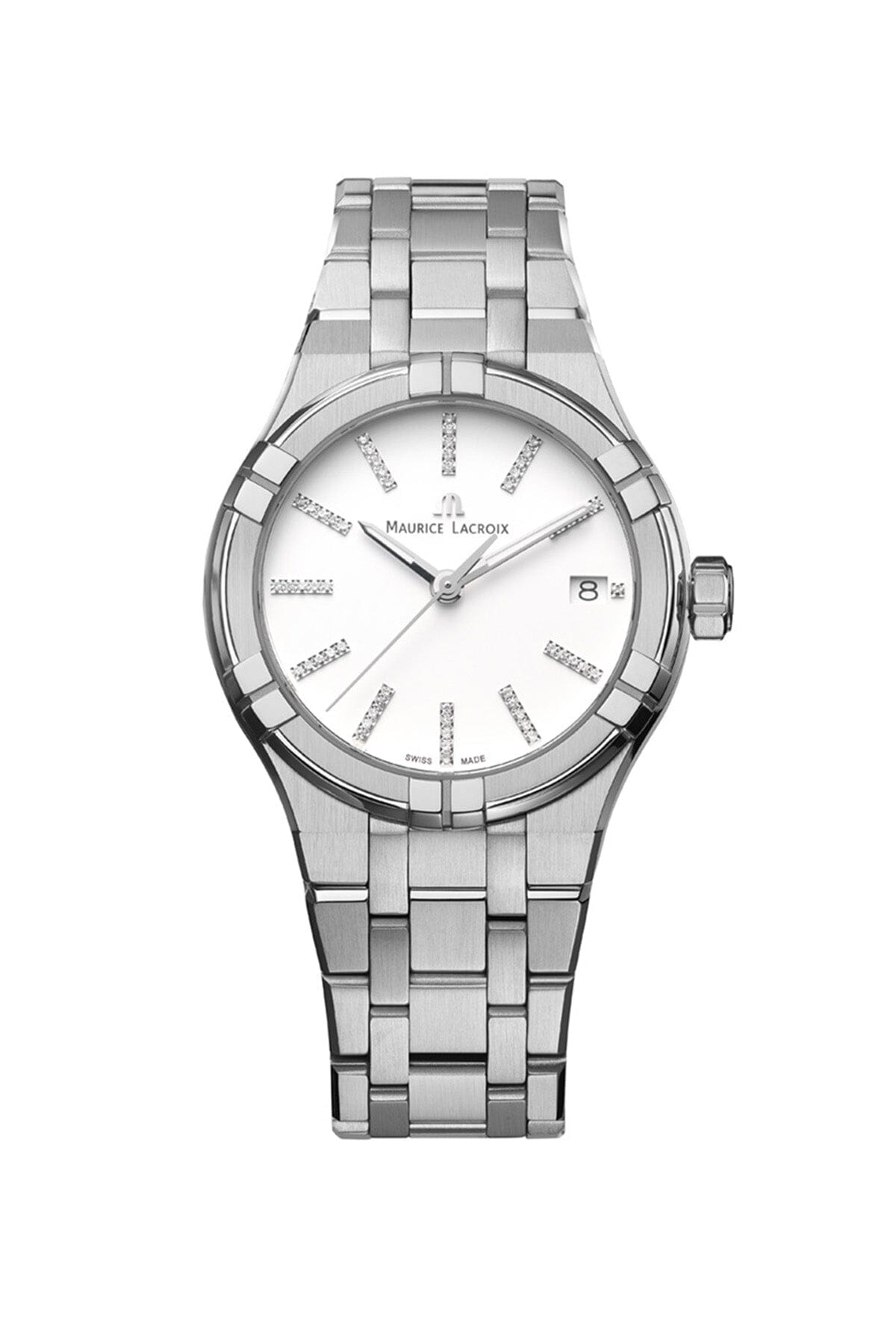 Maurice Lacroix AIKON Quarz Armbanduhr mit Diamanten 35mm Armbanduhr Diamanten