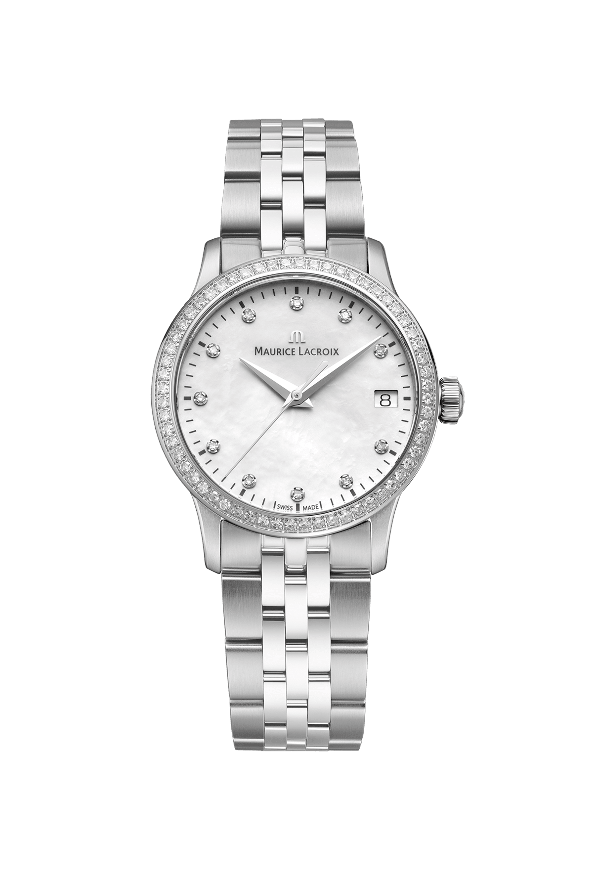 1975 QUARTZ 33MM Damenuhr mit Diamanten Arbanduhr Maurice Lacroix