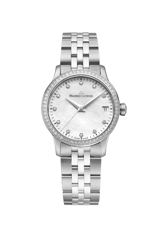 1975 QUARTZ 33MM Damenuhr mit Diamanten Arbanduhr Maurice Lacroix