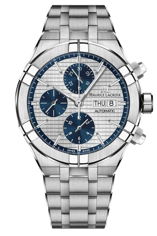 AIKON AUTOMATIC CHRONOGRAPH 44MM Edelstahlarmband Armbanduhr Maurice Lacroix