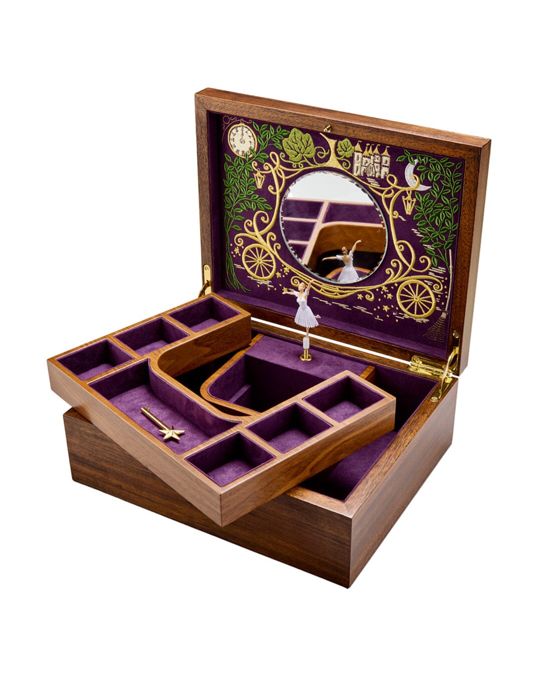 Ballet Musical Jewellery Box – Cinderella – Aschenputtel – Ballerina Musik-Schmuckbox Schmuckkoffer WOLF1834