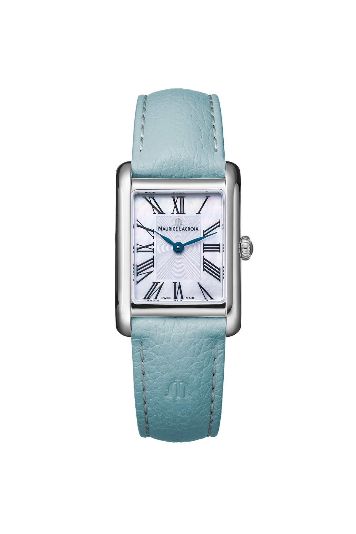 FIABA Square Armbanduhr Silber/Hellblau Armbanduhr Maurice Lacroix