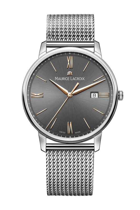 Maurice Lacroix Eliros Date 40MM Herrenuhr Anthrazit Milanaise wislaux.shop