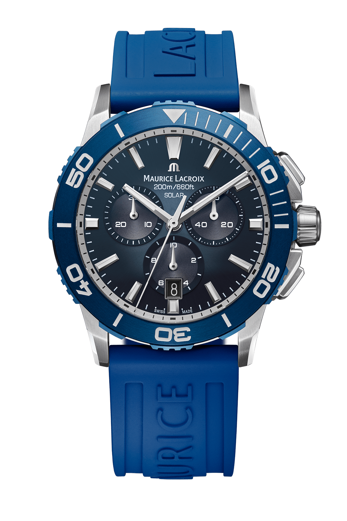 Maurice Lacroix Pontos S Solar Chronograph – Blaues Kautschukarmband Herrenuhr Maurice Lacroix