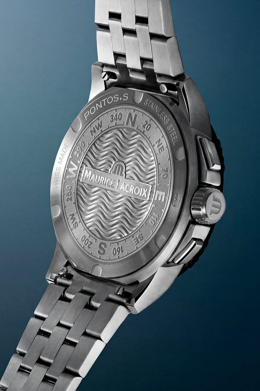 Maurice Lacroix Pontos S Solar Chronograph – Oranges Fluoreszenz‑Kautschukarmband Herrenuhr Maurice Lacroix