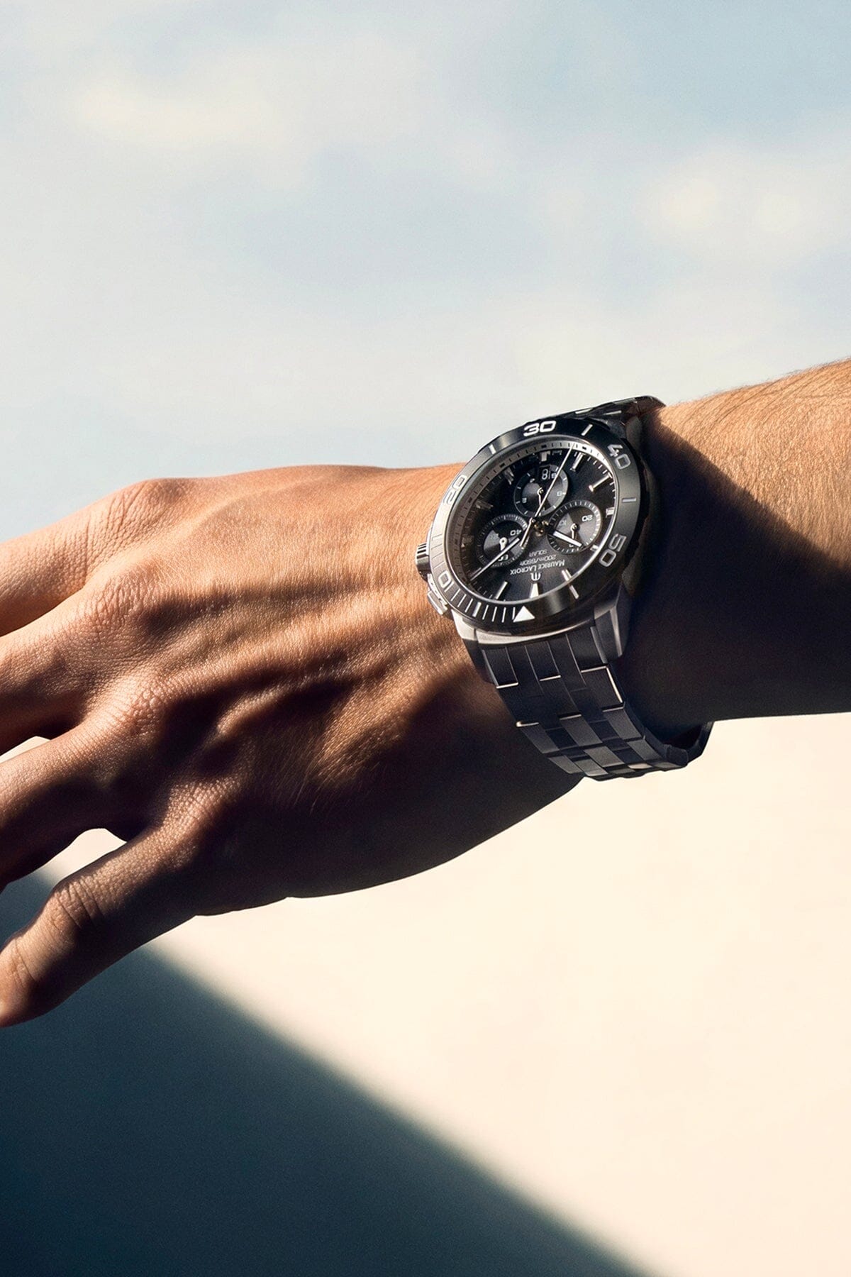 Maurice Lacroix Pontos S Solar Chronograph – Schwarzes Zifferblatt – Edelstahlarmband Herrenuhr Maurice Lacroix