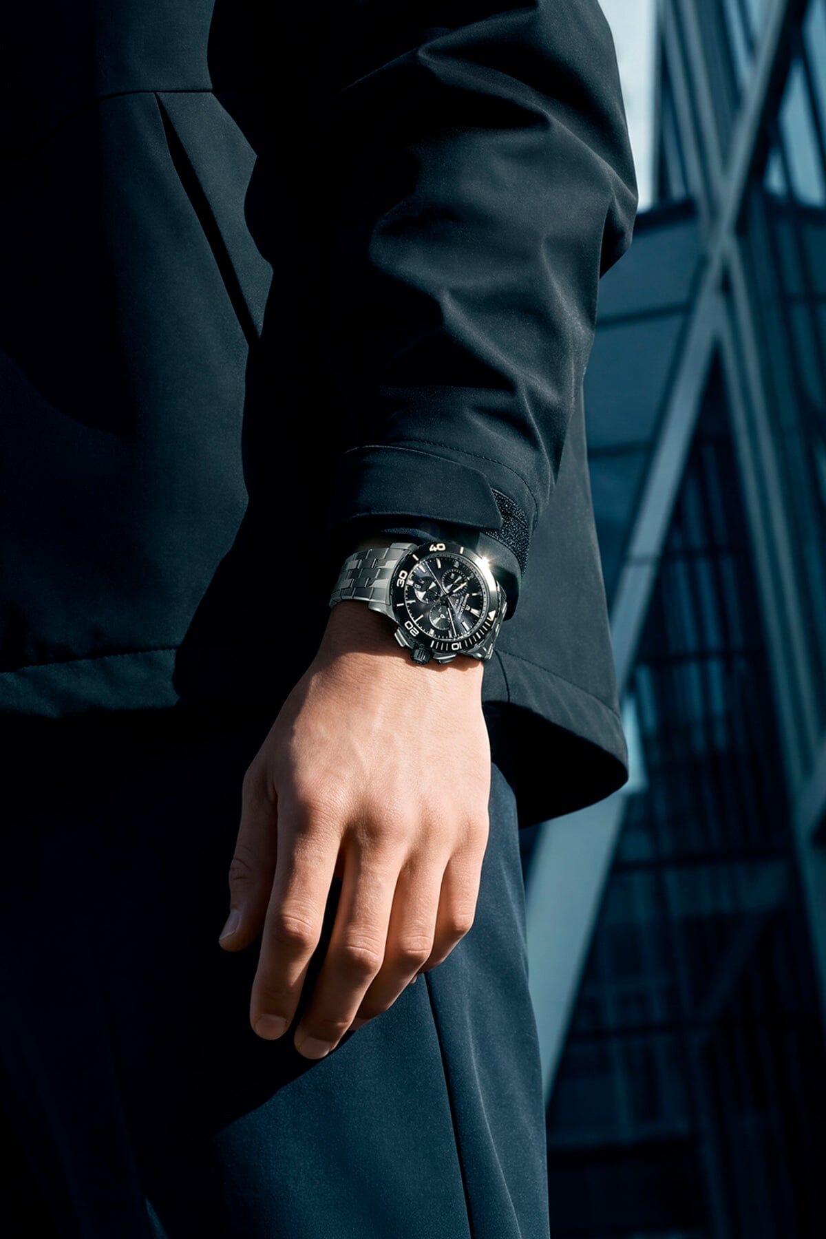 Maurice Lacroix Pontos S Solar Chronograph – Schwarzes Zifferblatt – Edelstahlarmband Herrenuhr Maurice Lacroix