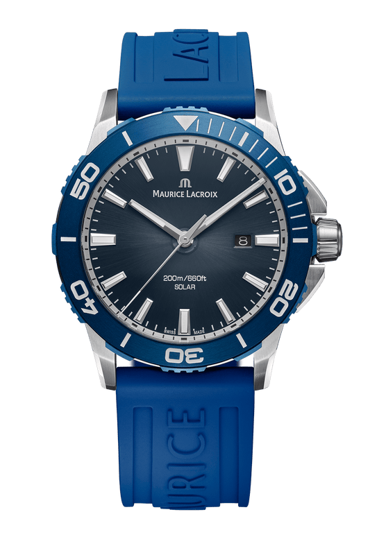 Maurice Lacroix Pontos S Solar Date – Blaues Kautschukarmband Herrenuhr Maurice Lacroix